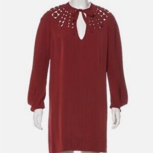 🆕 with tags Diane Von Furstenberg Red 3/4 Sleeve Dress